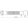 Гофра 1 1/2"*40/50  пласт. 400-850 мм A770 ALСAPLAST Alcadrain