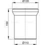 Насадка для унитаза ALСAPLAST Alcadrain 150 мм 