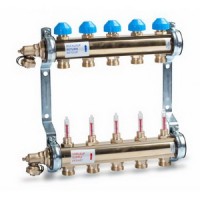 Коллектор Watts HKV/T 1"х 10 вых. c термо-гидравлическими вентилями и расходомерами