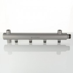 Коллектор из стали (труба ДУ-40), с м-о расст вых. 100мм, 1"х 9 вых. 1/2" нар.