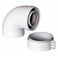 Коаксиальный отвод 90° Gekon, диам. 60/100 мм
