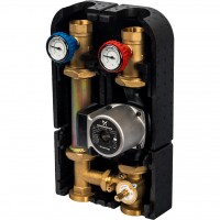 STOUT Насосная группа с 3-х ходовым приводным смесителем 3/4" с насосом Grundfos UPSO 15-65 130