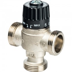 Термостатический смесительный клапан для систем отопления и ГВС 3/4" НР 30-65°С KV 2,3 STOUT