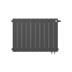 Дизайн-радиатор бимет. Royal Thermo PianoForte Noir Sable VDR 500 x 100 10 секц. (нижн. подкл.)