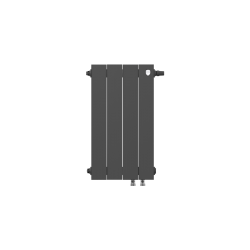 Дизайн-радиатор бимет. Royal Thermo PianoForte Noir Sable VDR 500 x 100 4 секц. (нижн. подкл.)
