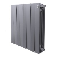 Дизайн-радиатор бимет. Royal Thermo PianoForte Silver Satin 500 x 100 - 8 секц.