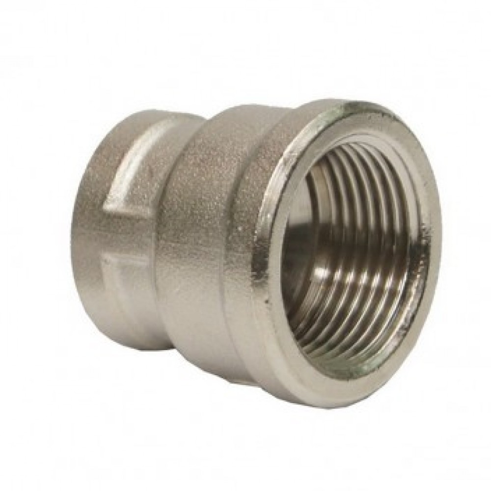 Муфта 1/2"х1" (15х25) вн/вн переходная (никель). 240. Sti. 0807). Муфта 3/4" х1/2" никелир.