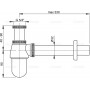 Сифон латунь 1.1/4*32 хром. A431 ALCAPLAST Alcadrain