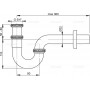 Сифон прямоточный латунь 1.1/4*32 хром. A432 ALCAPLAST Alcadrain