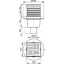 Трап ALCAPLAST Alcadrain 105*105/50 прямой нерж.реш.,  сухой/мокрый затвор SMART APV32