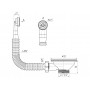 Перелив гибкий АНИ 3.1/2" д/мойки с круглым вертикальным корпусом