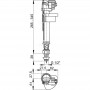Впускной механизм нижний (с регулир.высоты) 3/8" A17  ALСAPLAST Alcadrain