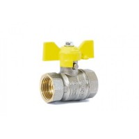 Кран шаровой газовый 1/2" в-в бабочка LD Pride GAS Ру40 Tmax=80