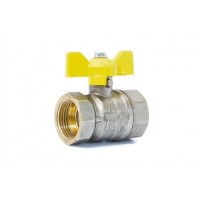 Кран шаровой газовый 3/4" в-в бабочка LD Pride GAS Ру40 Tmax=80