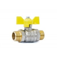 Кран шаровой газовый 1/2" н-н бабочка LD Pride GAS Ру40 Tmax=80