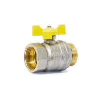 Кран шаровой газовый 1 1/4" в-н бабочка LD Pride GAS Ру40 Tmax=80