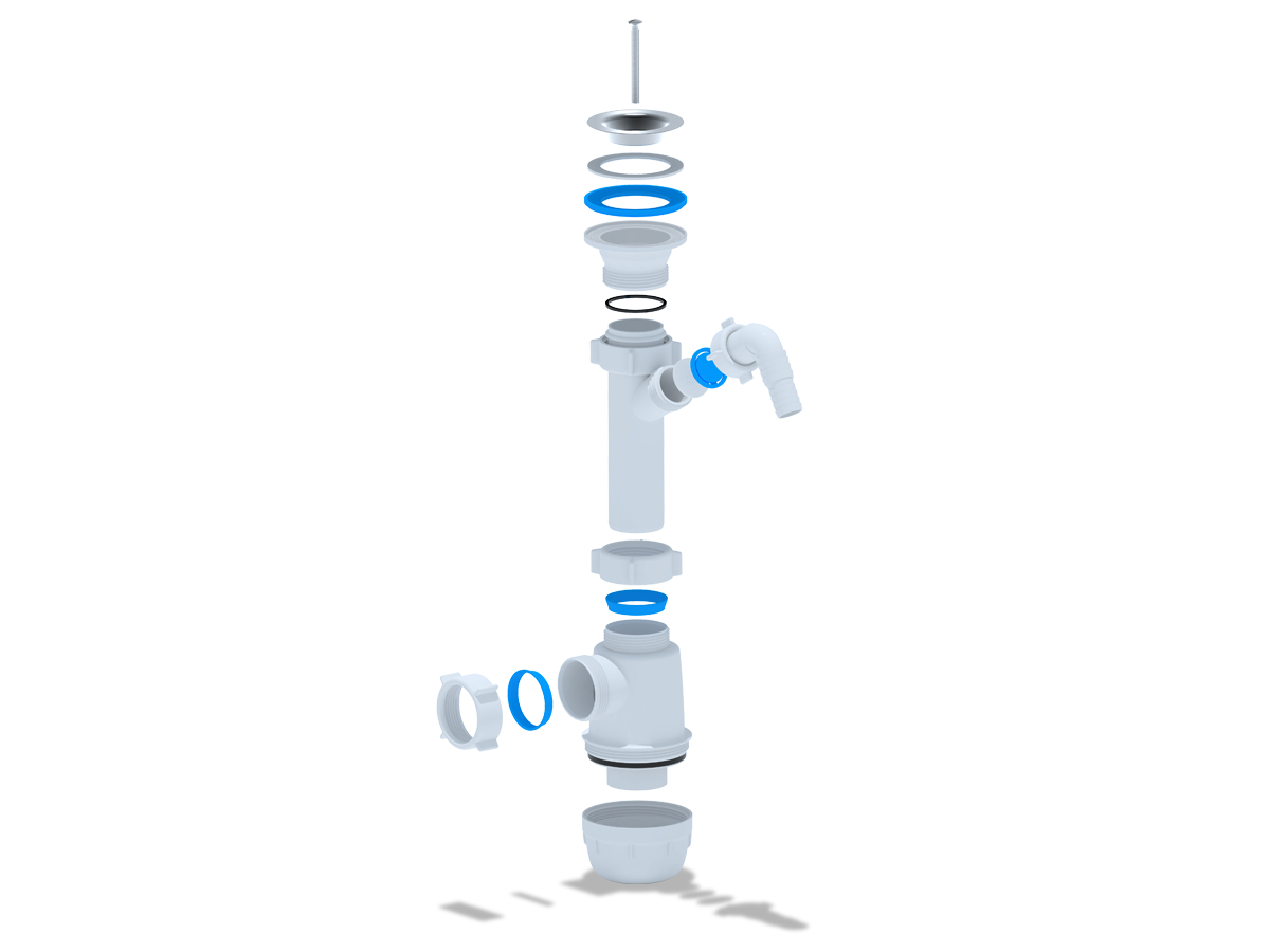 Сифон Ани Грот 1.1/2"х40 c отводом д/стир.машины
