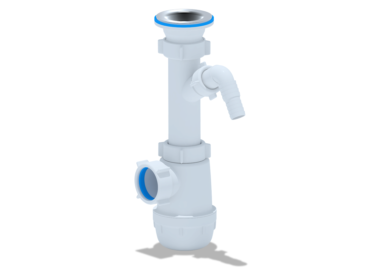 Сифон Ани Грот 1.1/2"х40 c отводом д/стир.машины