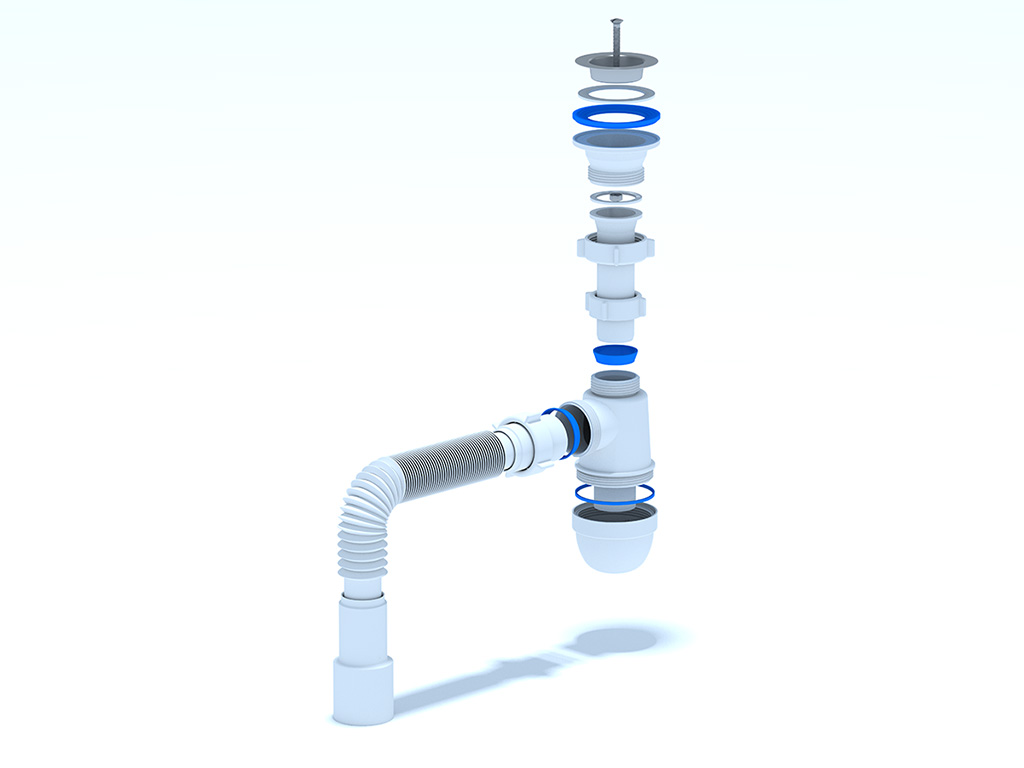 Сифон Ани 1.1/2"х40 с гибкой трубой 40х40/50