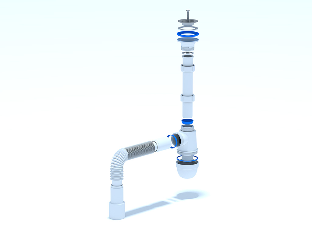 Сифон Ани 1.1/4"х40 с гибкой трубой 40х40/50