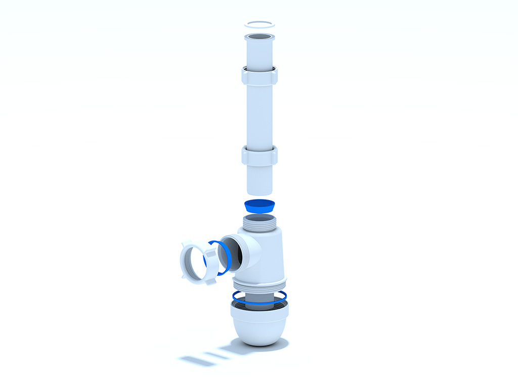 Сифон Ани 1.1/4"х40 без выпуска