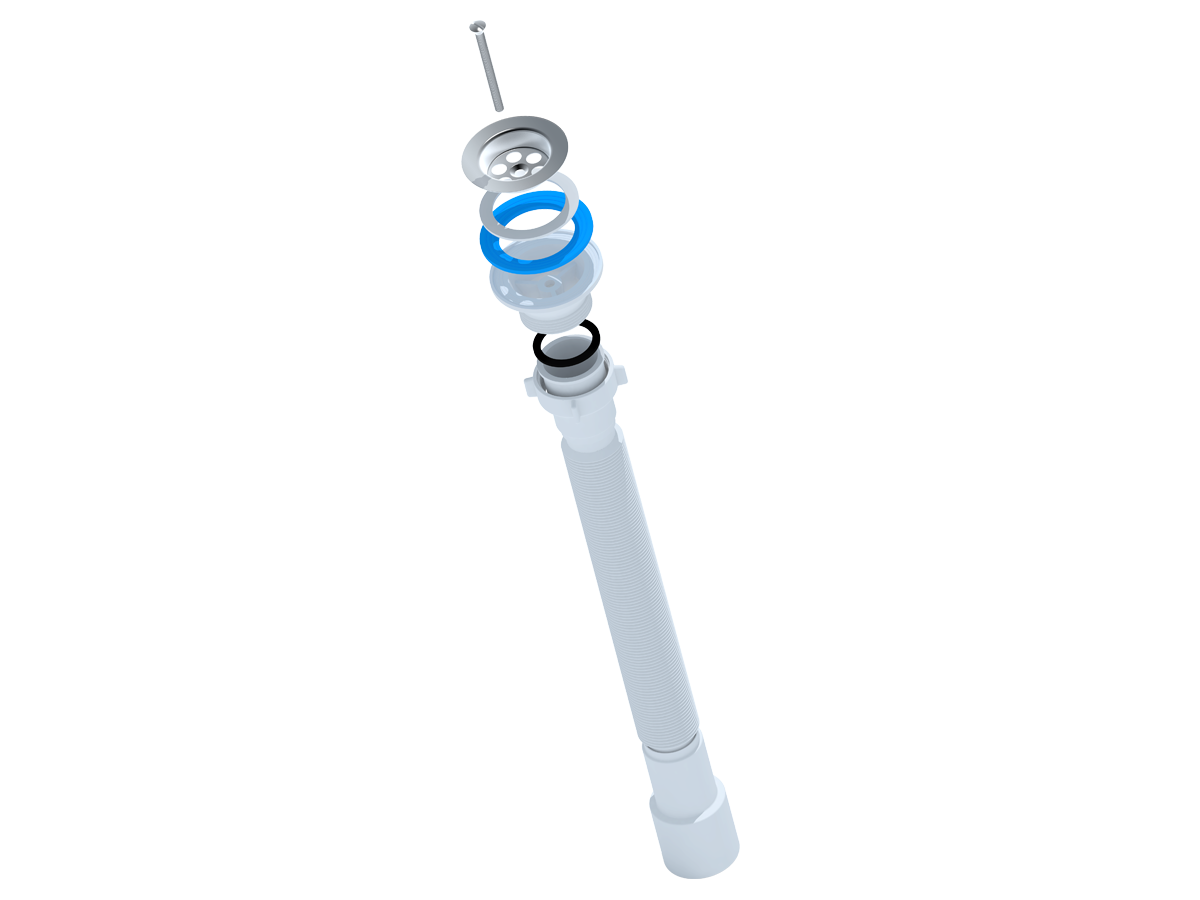 Cифон-гофра Ани 1 1/2"*40/50 удлиненная
