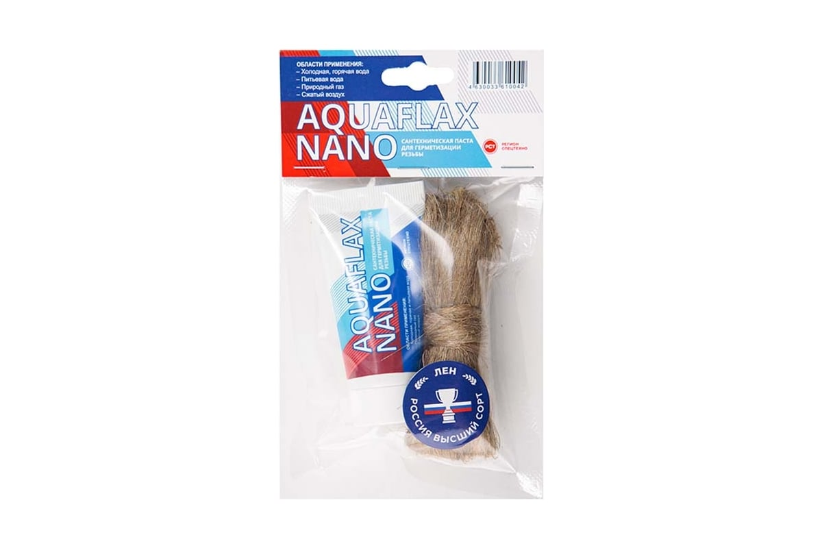 Aquaflax nano, паста для льна, 30гр тюбик+ 15гр лен