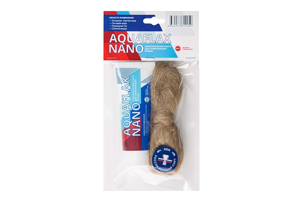 Aquaflax nano, паста для льна, 80гр тюбик+ 20гр лен