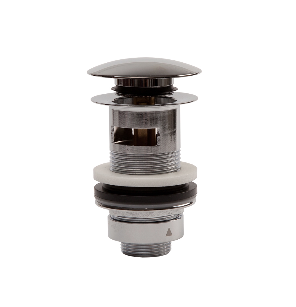 Донный клапан Arrowhead 1-1/4", click/clack, 80мм с переливом, хромированный