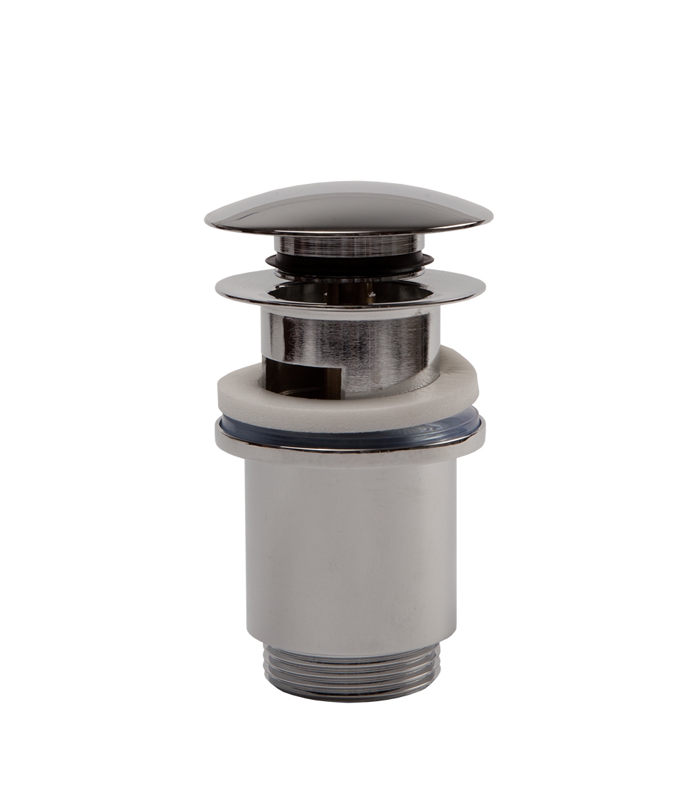 Донный клапан Arrowhead 1-1/4", click/clack, 80мм, с переливом, хромированный, с переходником на 7/8