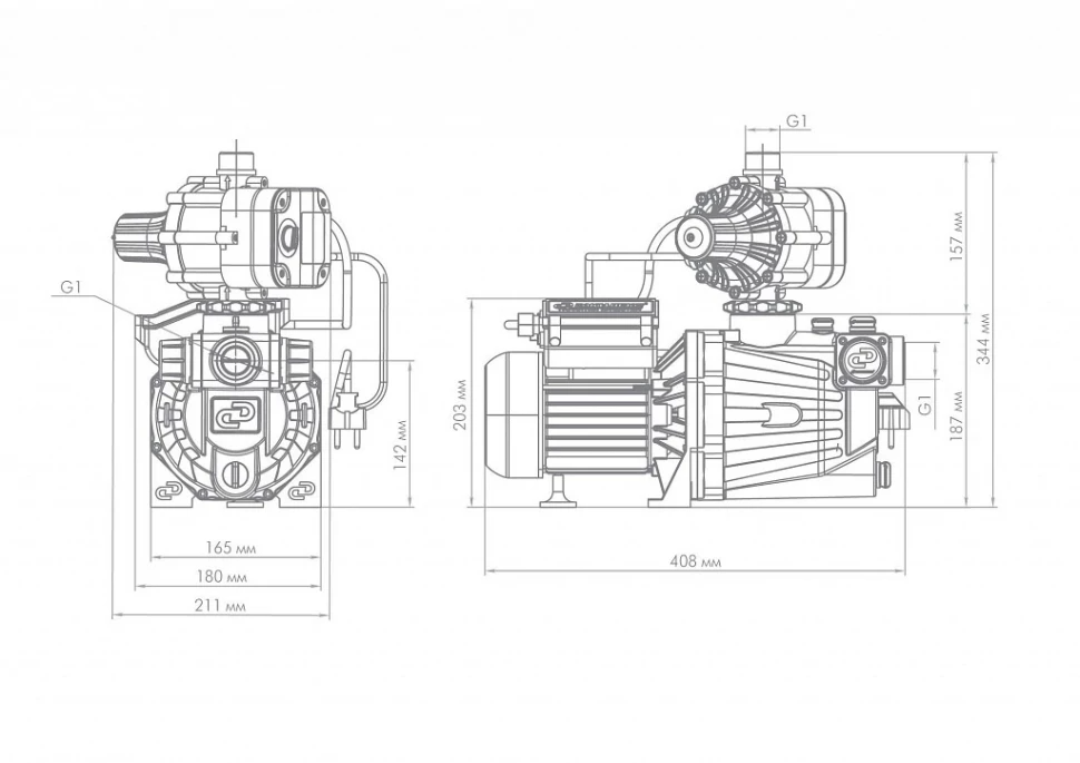 Насосная станция Джамбо 60/35 П-К «Комфорт» (2.0)