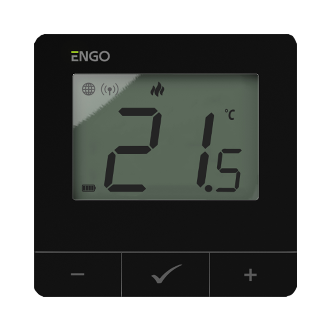 Умный терморегулятор ZigBee/868 МГц, 2хАА, черный ENGO