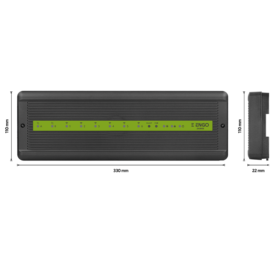 Центр коммутации с 6-тью беспроводными зонами ZigBee + 2-мя проводными зоны, 230 В ENGO