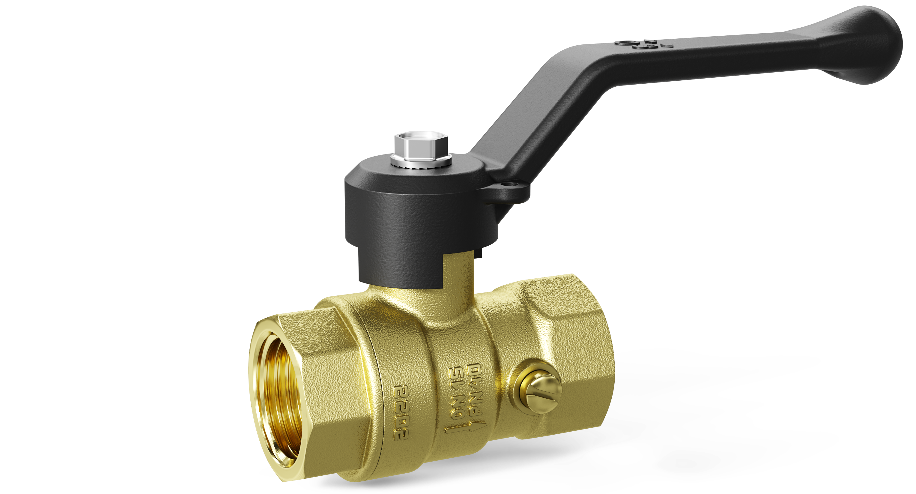 Кран шаровой 1/2" в-в рычаг для манометра LD Pride Ру40 Tmax=150