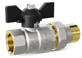 Кран шаровой 1 1/4" в-н (со сгоном) бабочка LD Pride Ру25 Tmax=150