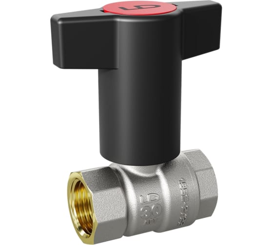 Кран шаровой 3/4" в-в Т-образная ручка LD Pride Ру40 Tmax=150 (Red + Blue)