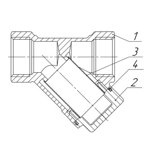 Фильтр косой 1/2" в-в LD Pride Ру 40 Tmax=150