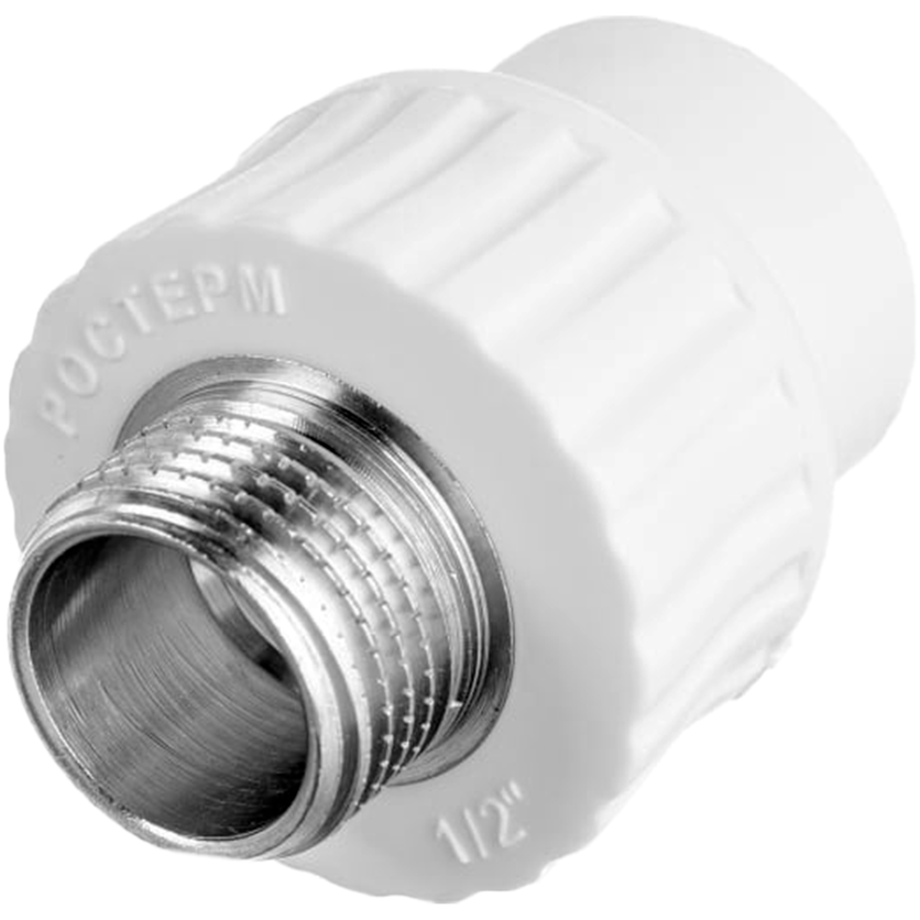Муфта комбинированная НР 20-1/2" (белый) РОСТерм