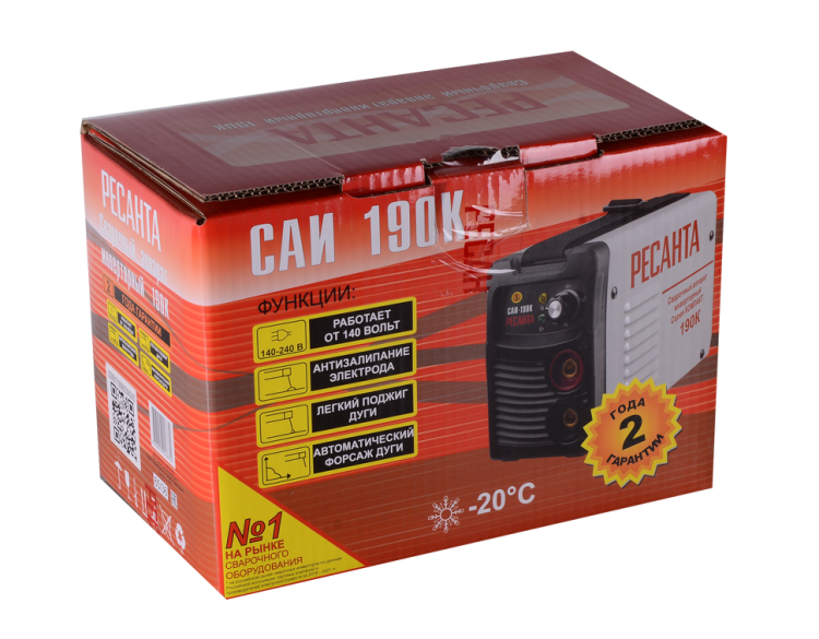 Сварочный аппарат инвернорный Ресанта САИ190К (компакт)