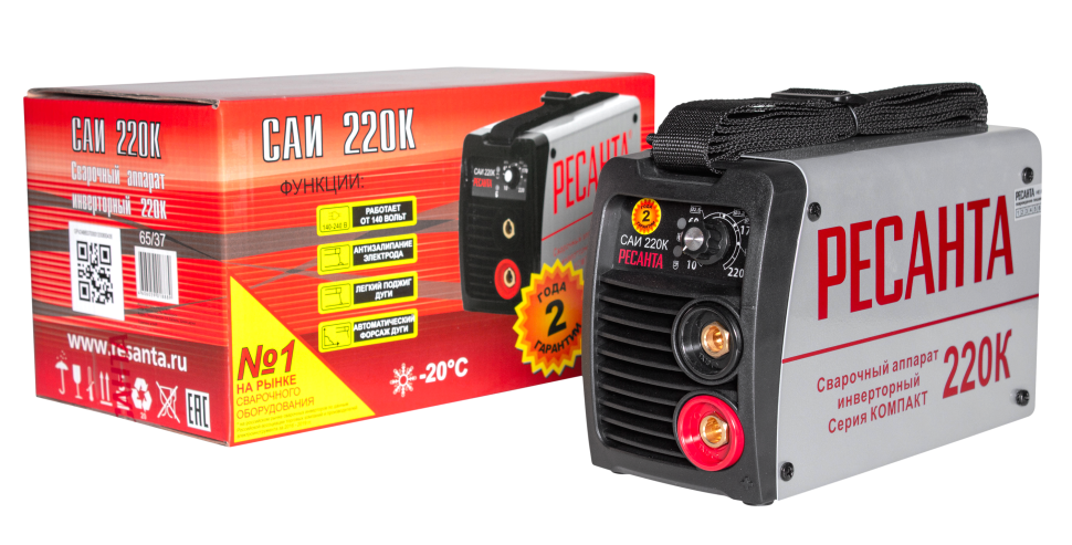 Сварочный аппарат инвернорный Ресанта САИ220К (компакт)