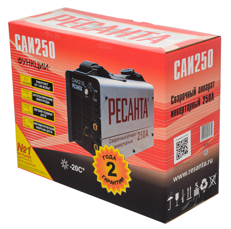 Сварочный аппарат инвернорный Ресанта САИ 250
