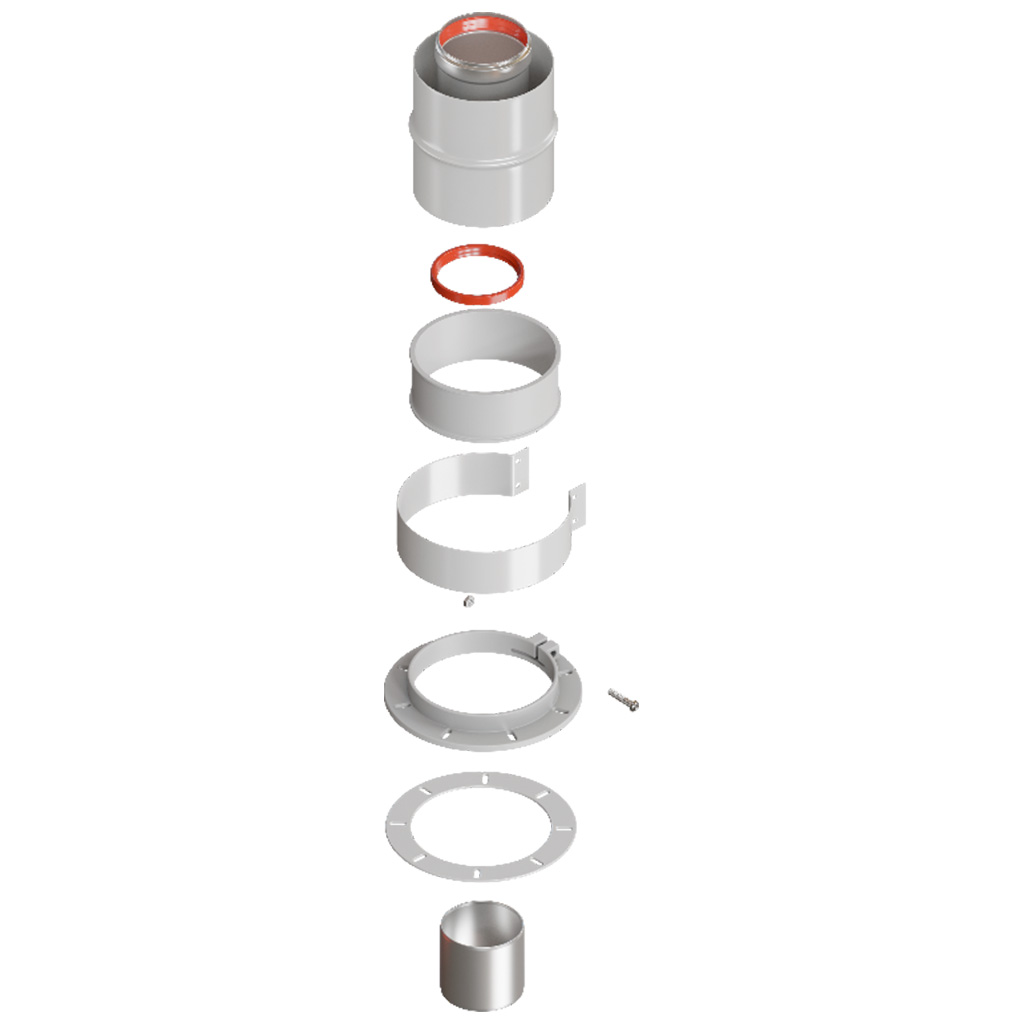 Адаптер верт. коакс. 60/100 (Baxi (кроме ECO Nova), Ariston, Vaillant, Viessmann, Kiturami, Mizudo,