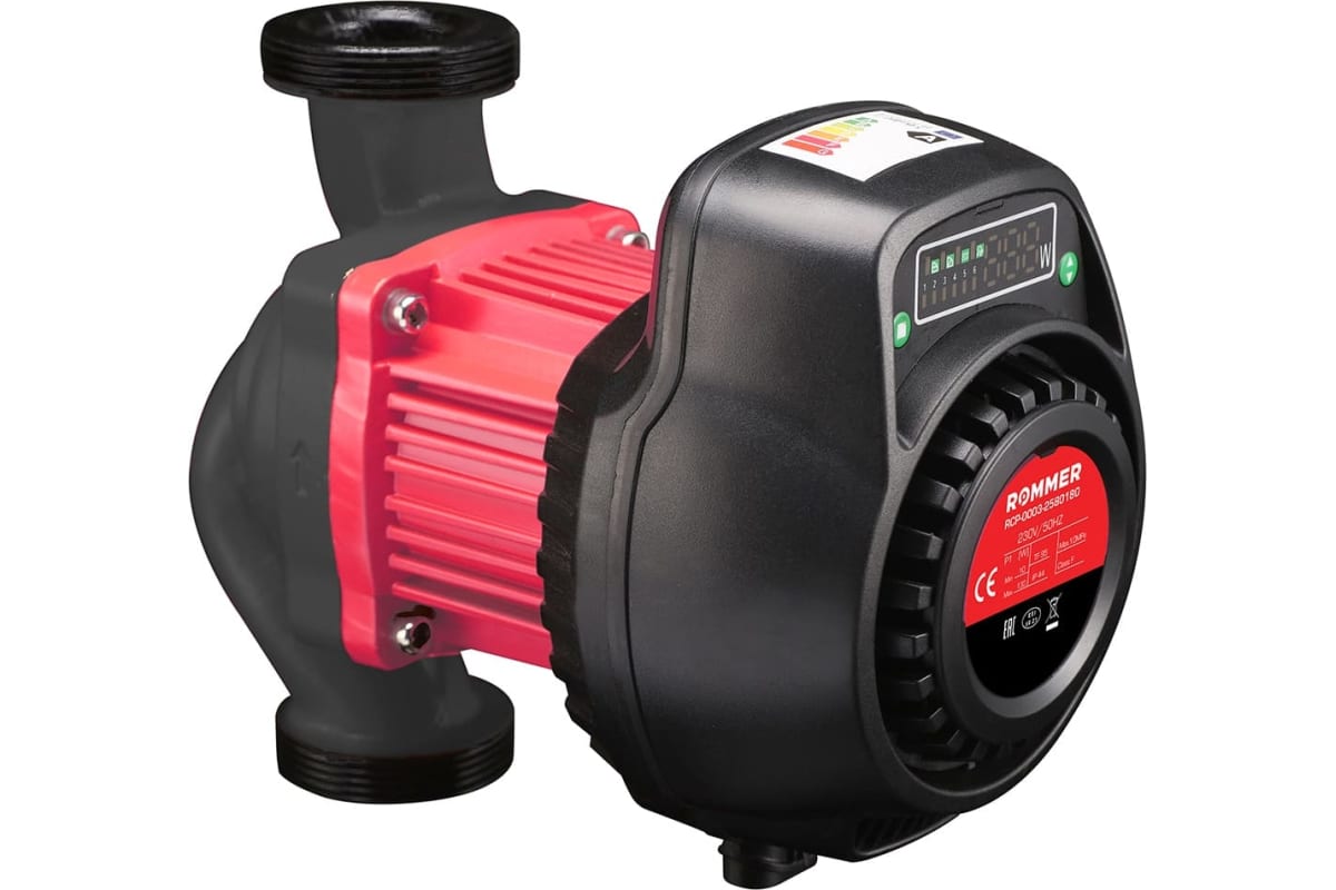 Насос циркуляционный с частотным регулированием Rommer ER 32/80-180 с гайками