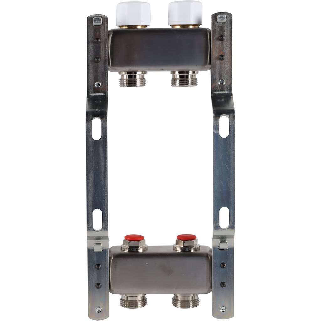 Коллектор из нерж. стали 1"x3/4" ROMMER без расходомерами 2 вых.