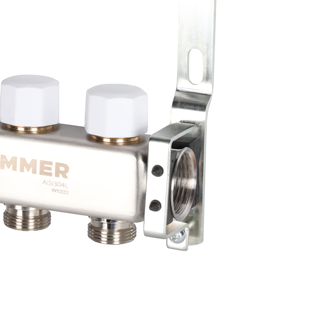 Коллектор из нерж. стали 1"x3/4" ROMMER без расходомерами 3 вых.