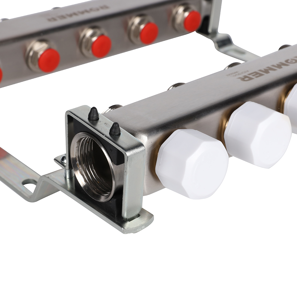 Коллектор из нерж. стали 1"x3/4" ROMMER без расходомерами 5 вых.