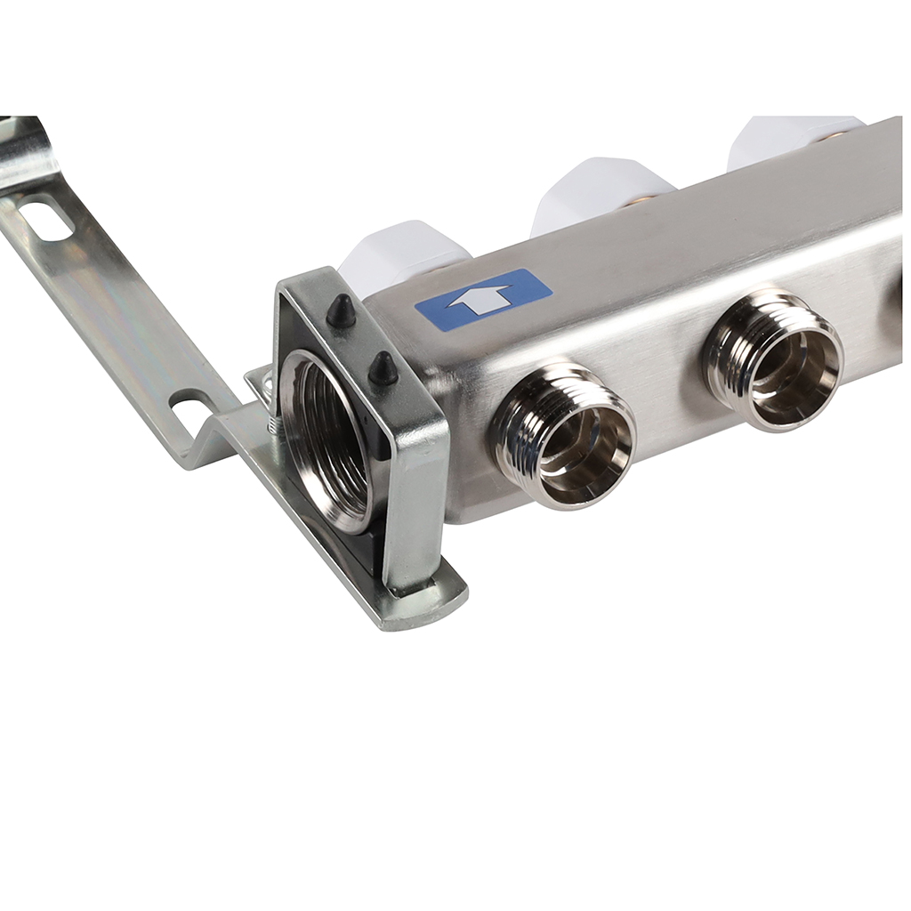 Коллектор из нерж. стали 1"x3/4" ROMMER без расходомерами 7 вых.