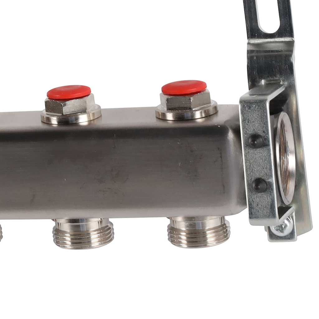 Коллектор из нерж. стали 1"x3/4" ROMMER без расходомерами 12 вых.