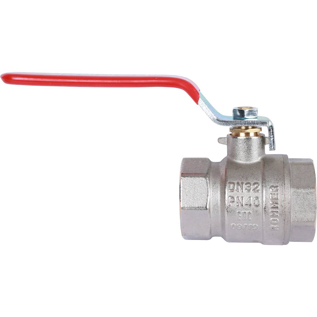 Кран шаровый Rommer 1 1/4" ВН/ВН, ручка рычаг