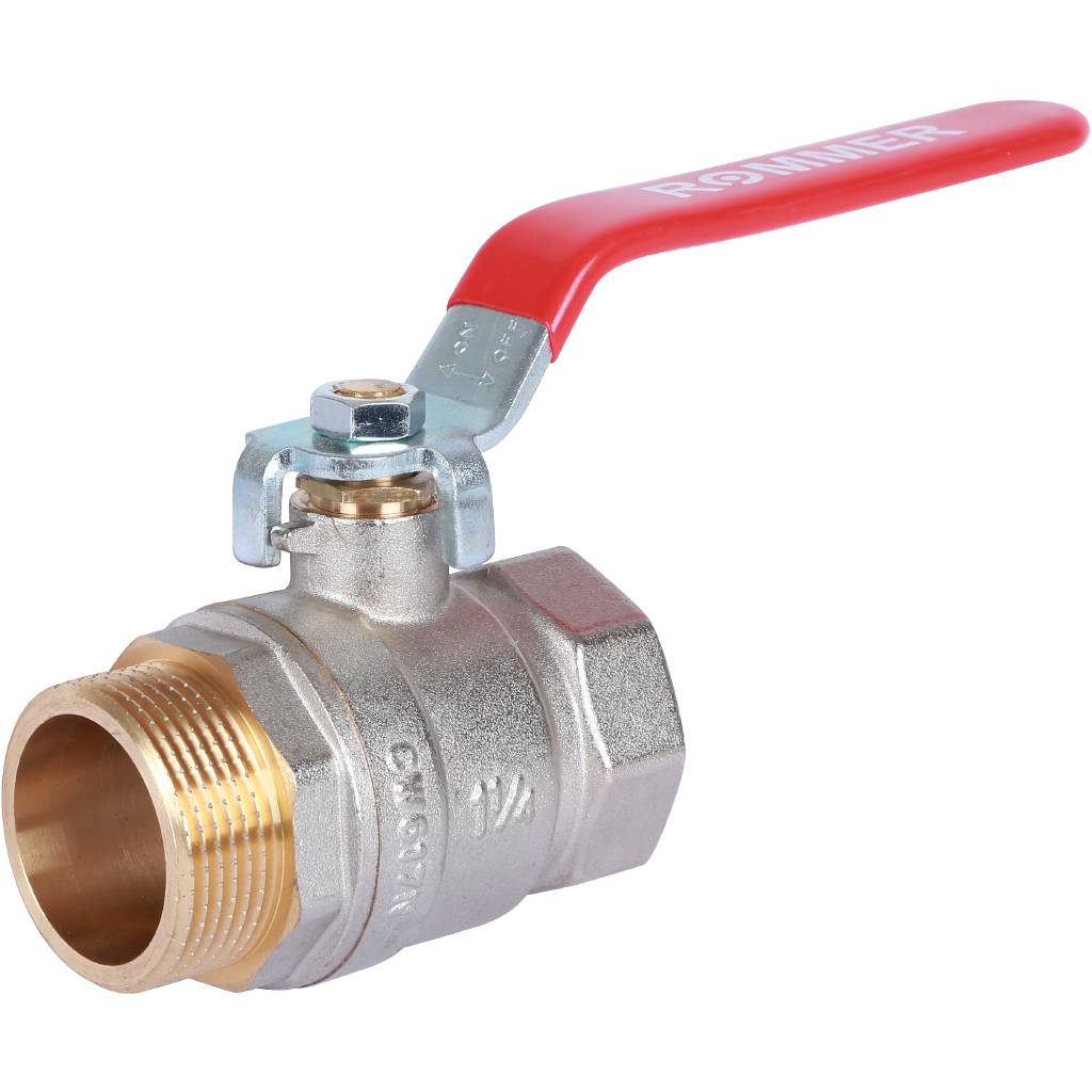 Кран шаровый Rommer 1 1/4" ВН/НР, ручка рычаг